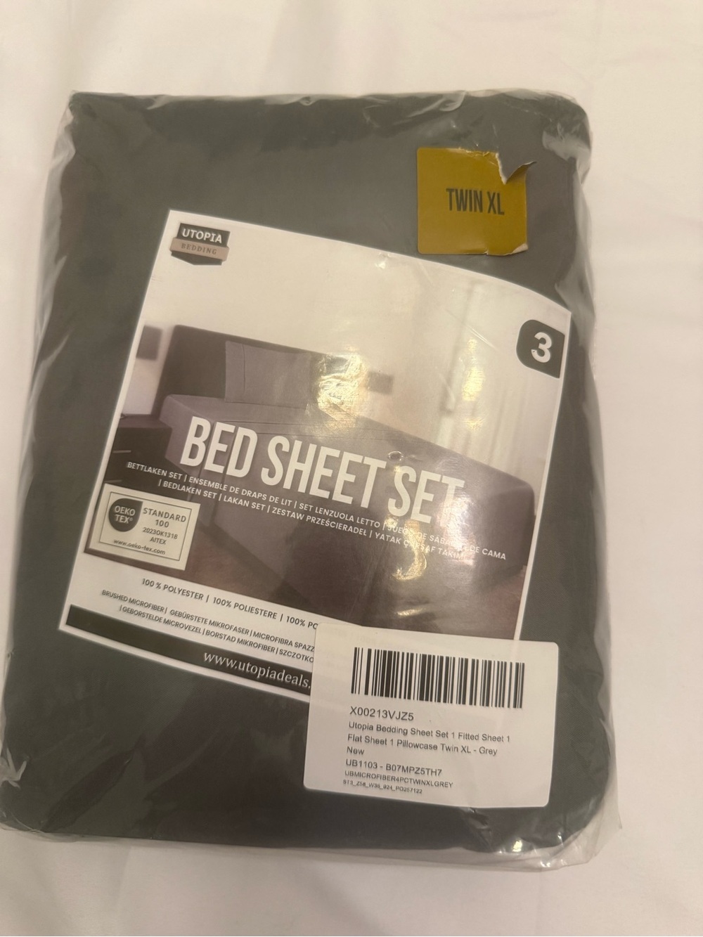 Utopia Bedding Twin XL Sheet Set - Grey
